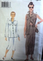 9636 EZ VOGUE TOP SLEEVES OR NOT, WRAP SKIRT, CROP PANTS PATTERN 8-18 2 SIZES uncut